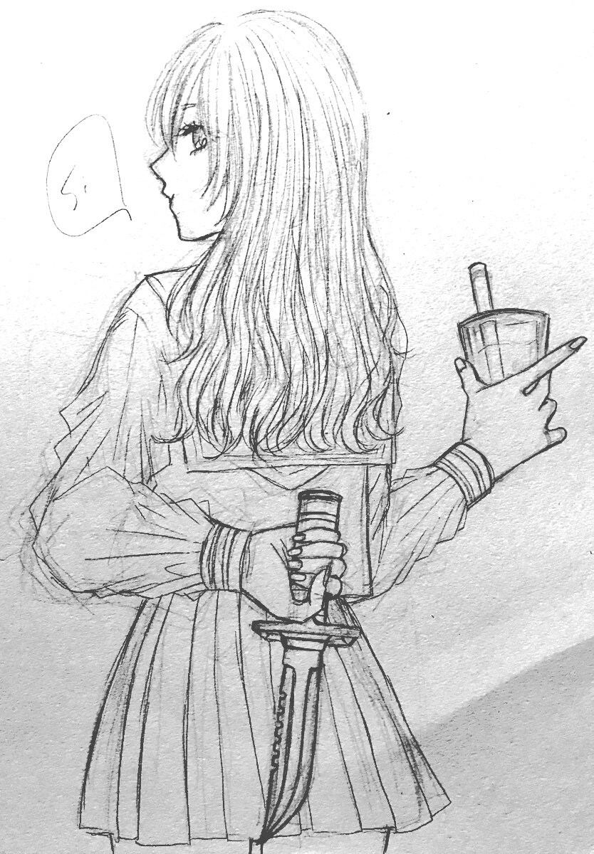 手描き創作イラスト(モノクロ)を選んで頂けます 同じ絵は無く全て手描き、全て1枚ものの貴方だけのイラストです イメージ3