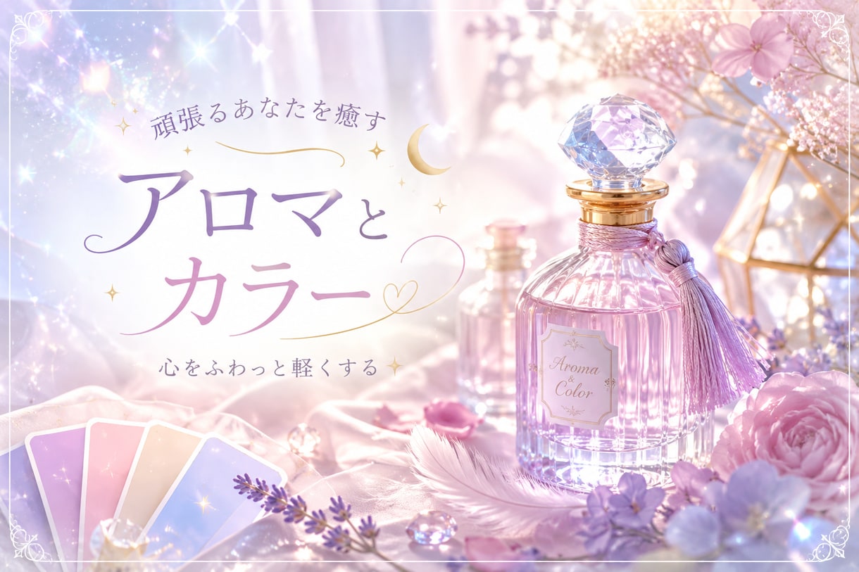 あなた専用♡香りと今から必要なカラーをご提案します 頑張るあなたを癒す♡心を軽くする整えるアロマとカラー診断❁ イメージ1
