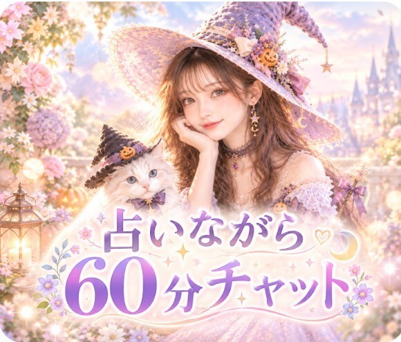 占いながら60分チャット恋愛相談できます LINE感覚で気軽にチャット♪時間内は何度でも質問OK イメージ2