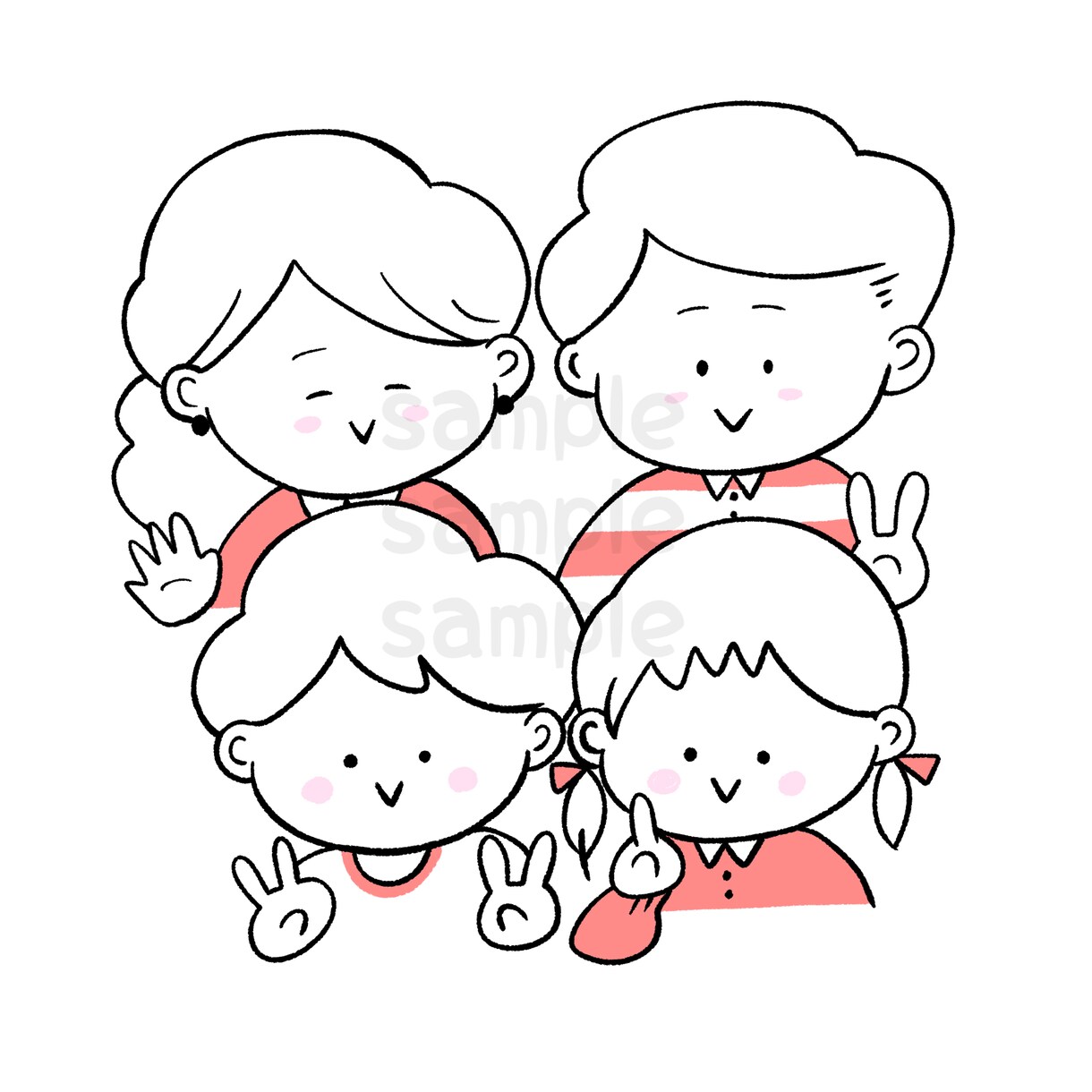 ほっこり☺︎シンプルなイラスト作成します 商用OK！ちょっとした挿絵や記念に◎ イメージ3