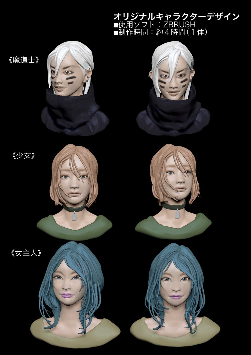 AI生成画像から３Dキャラクターモデルを制作します AI生成画像から３Dキャラクターモデルを制作 イメージ5