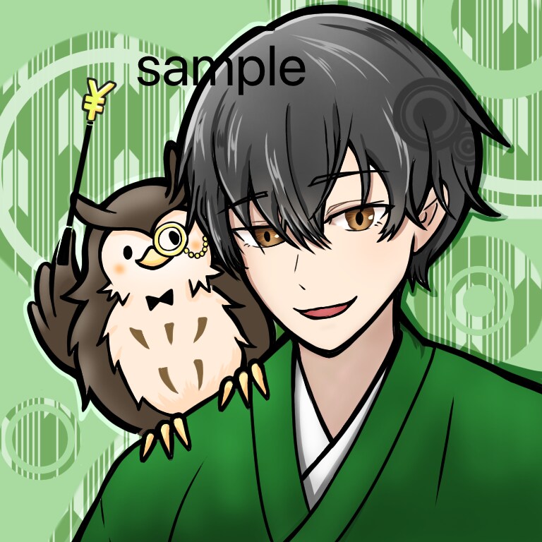 切り絵風  SNS用アイコンイラストお描きします あなたの"好き"を目を引くイラストに イメージ4