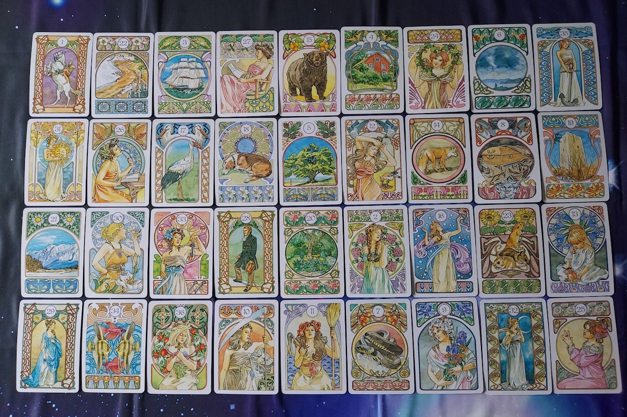恋愛♥️ルノルマンカードで二人の関係をみます グランタブロー展開お相手さんの気持ちを象徴するカードが出ます イメージ4