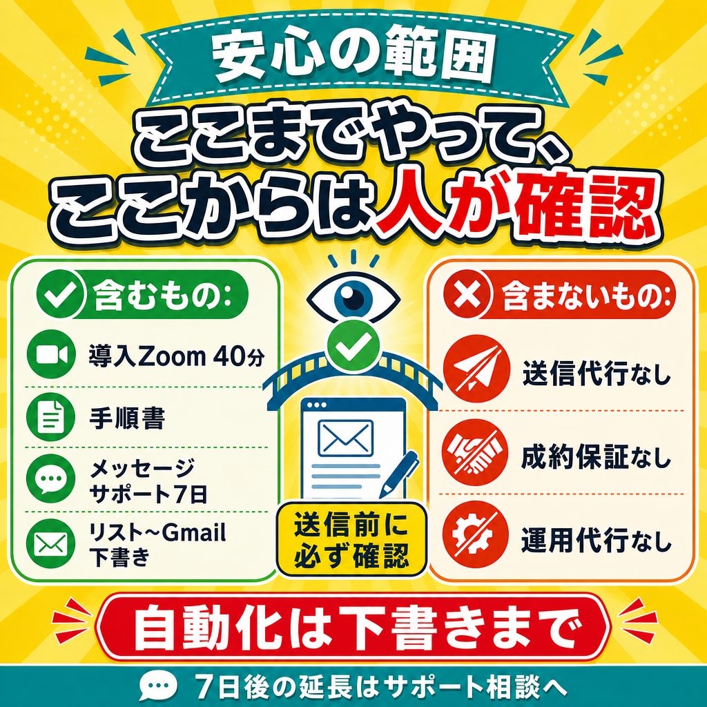新規開拓毎日営業メール100件自動で作成します リスト作成〜Gmail下書き｜初心者OK導入~稼働まで伴走 イメージ5