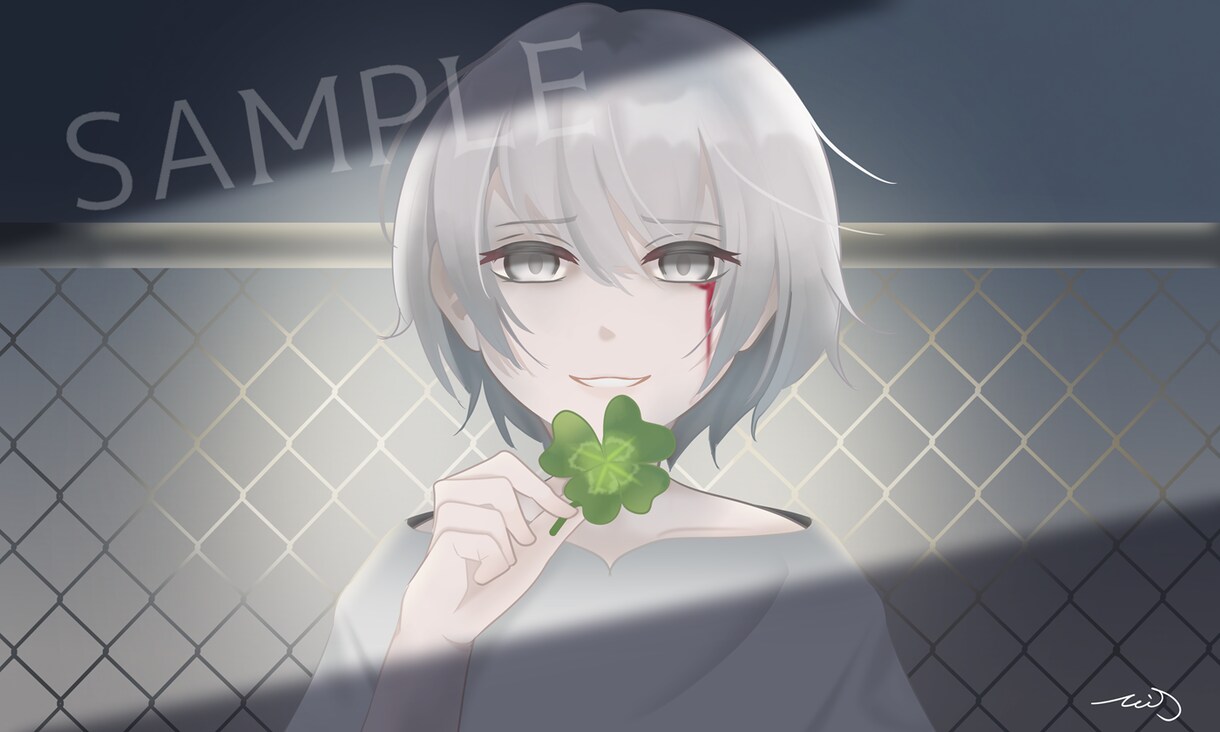 ほんのりダークな雰囲気のイラストお描きします 商用利用可！サムネ、Vtuber、MV、書籍表紙などなど！ イメージ1