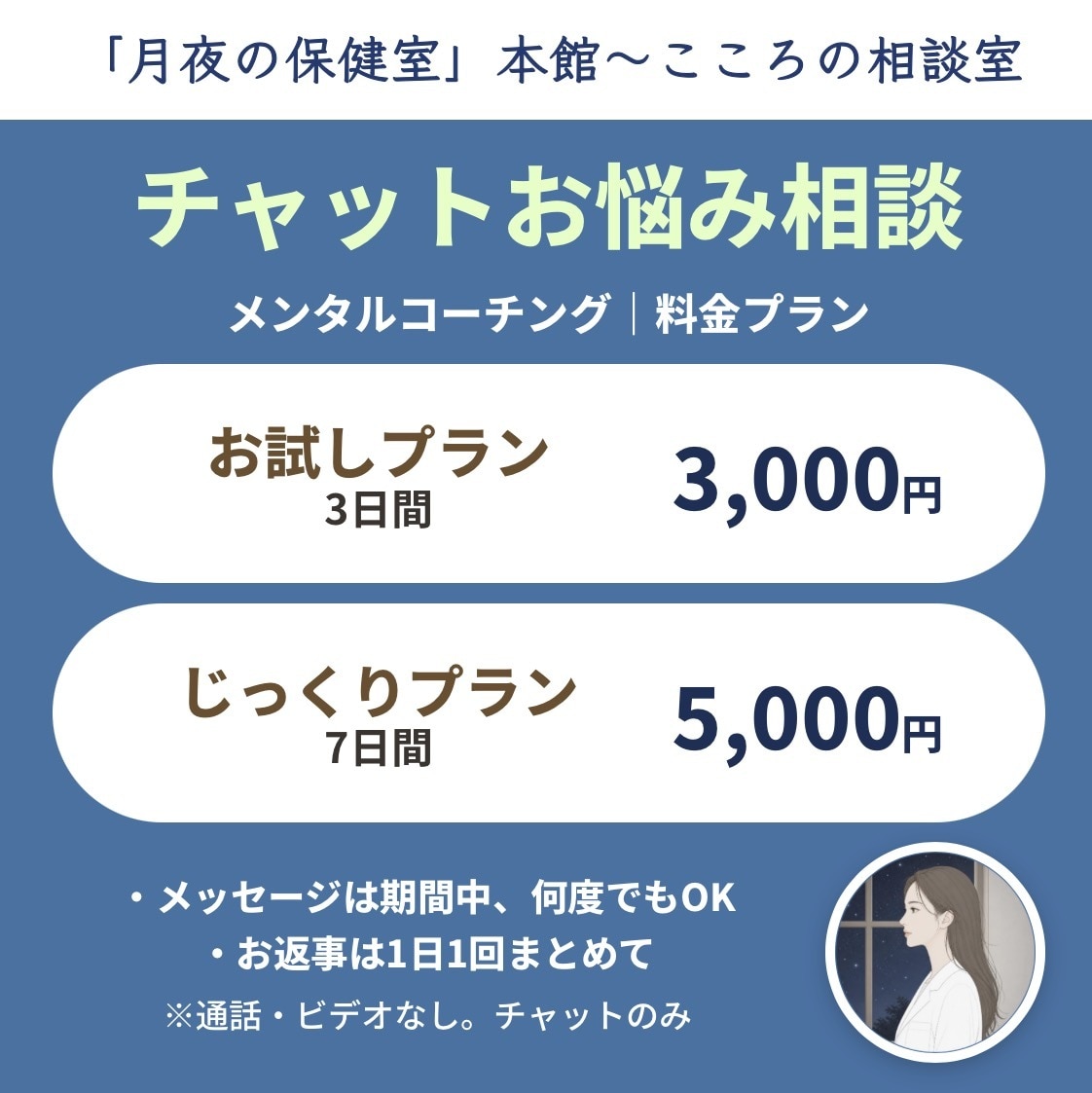 チャットお悩み相談|メンタルコーチングします 診断はせず、あなたが前に進むヒントを一緒に見つけます イメージ3