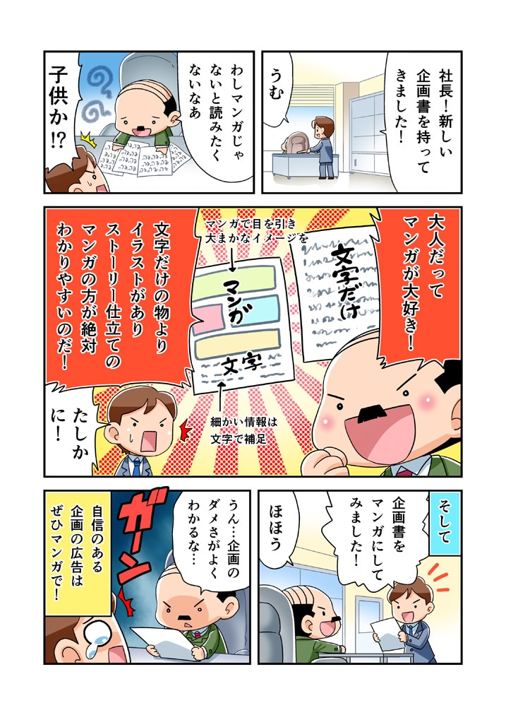 かわいい絵で1ページ広告マンガを描きます マンガ形式でよりわかりやすく！注目される広告に！ イメージ2