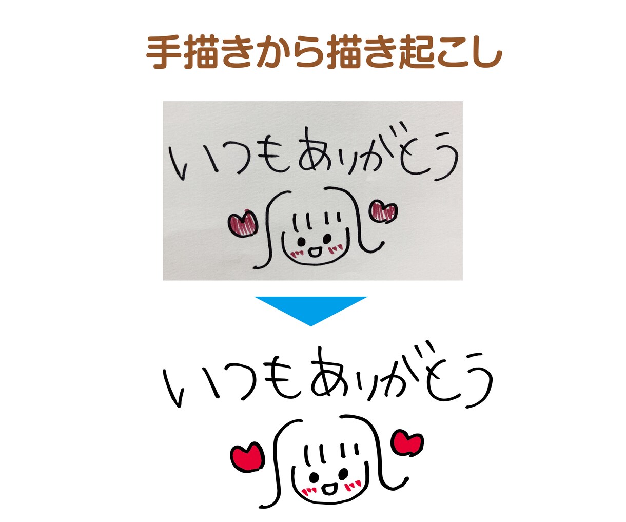 手描きイラストや低画質画像をトレースいたします 手描きをアイコンやグッズにも使えるよう綺麗に整えます！ イメージ3
