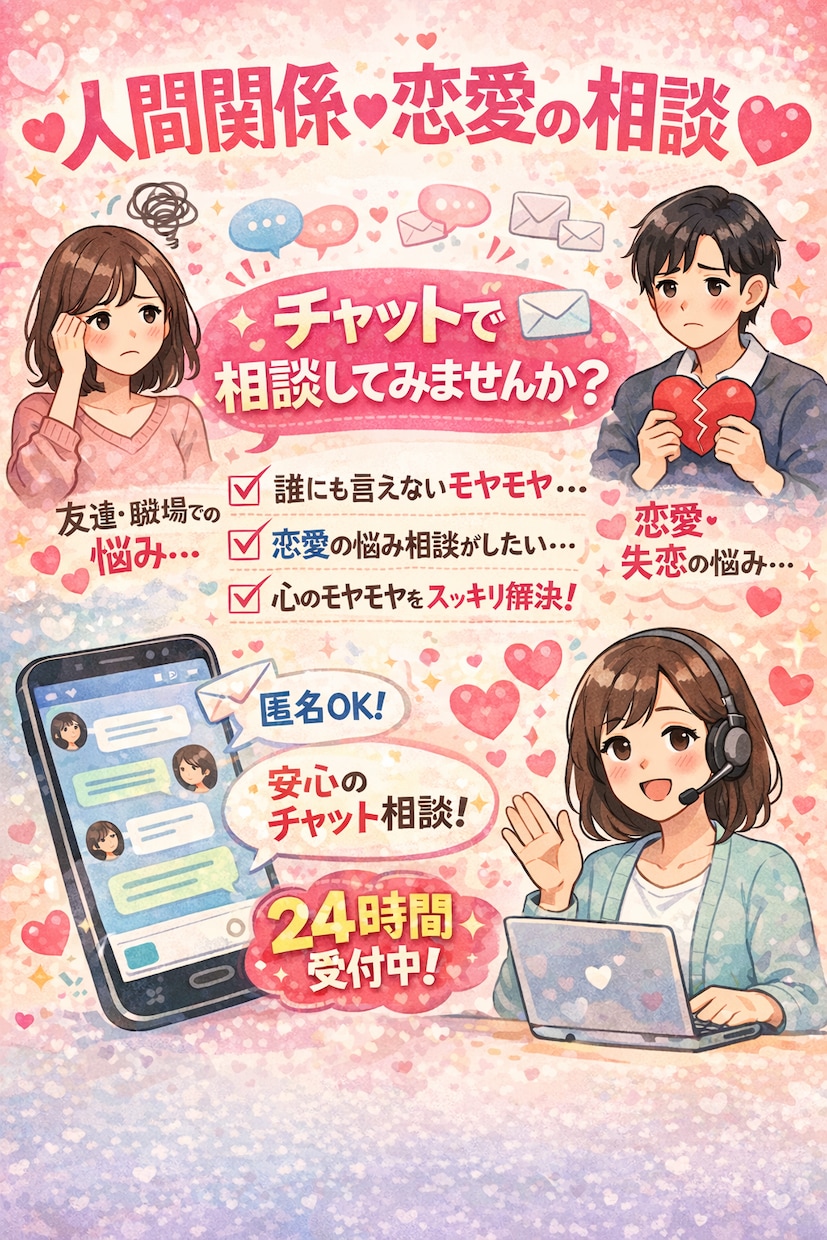 チャットでお悩みお聞きします 誰にも相談しにくい内容！きかせてください！ イメージ2