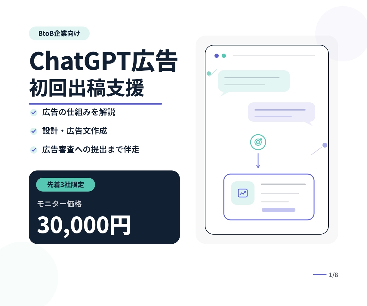 ChatGPTに広告を出せるようにします 貴社のサービスをChatGPTに広告掲載！ イメージ1