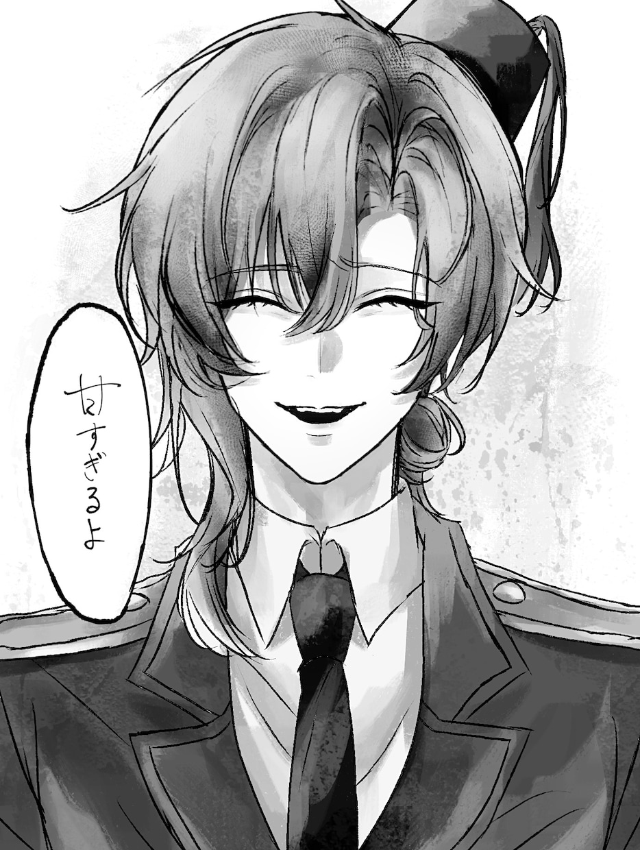 最短7日〇ザラっとした質感モノクロイラスト描きます 絵柄寄せ◎ SNS活動用やMV、歌ってみた動画、挿絵などに！ イメージ4