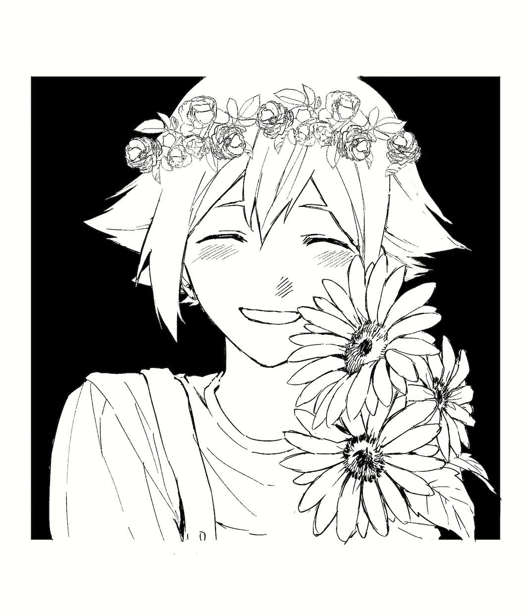 モノクロ限定、創作限定の一枚絵描きます 悲しい/クールな印象のモノクロイラストを描きます イメージ4