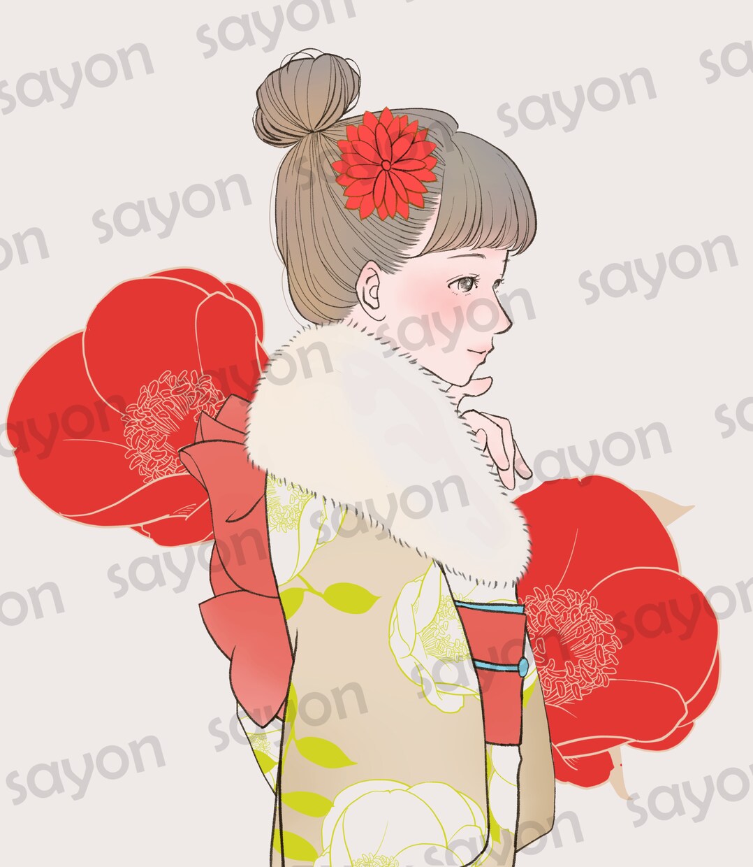 商用利用可!和装女性のアイコンを販売しています ダウンロードするだけ/和装女性シリーズ② イメージ1