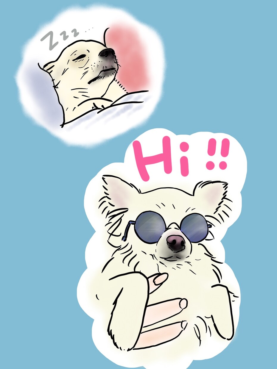 リアルでポップなペットのイラスト描きます 味のあるデザインがお好きな方に！ イメージ2