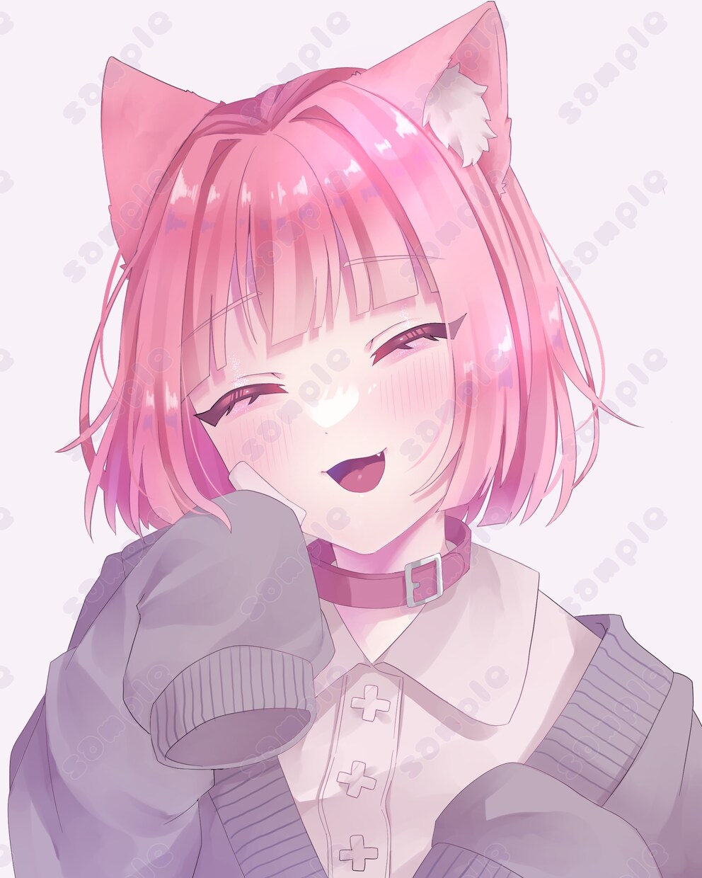 透明感のあるイラスト描きます キラキラ瞳に透明感のあるイラストでアイコンを華やかに！ イメージ3