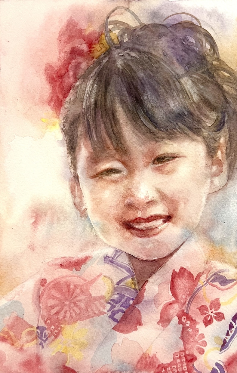 水彩を使って大切な方やペットさんの絵を描きます 贈り物に。結婚式のウェルカムボードに。ペットさんの記念日に‥ イメージ3