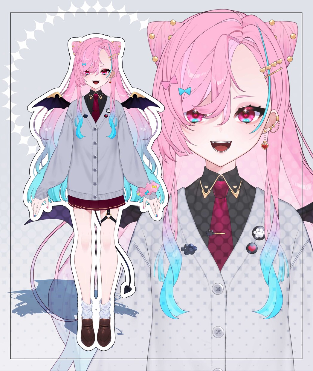 Vtuberのキャラデザ～モデリングまで制作します 制作実績多数！企業並みの高クオリティのアバターを作り上げます イメージ6