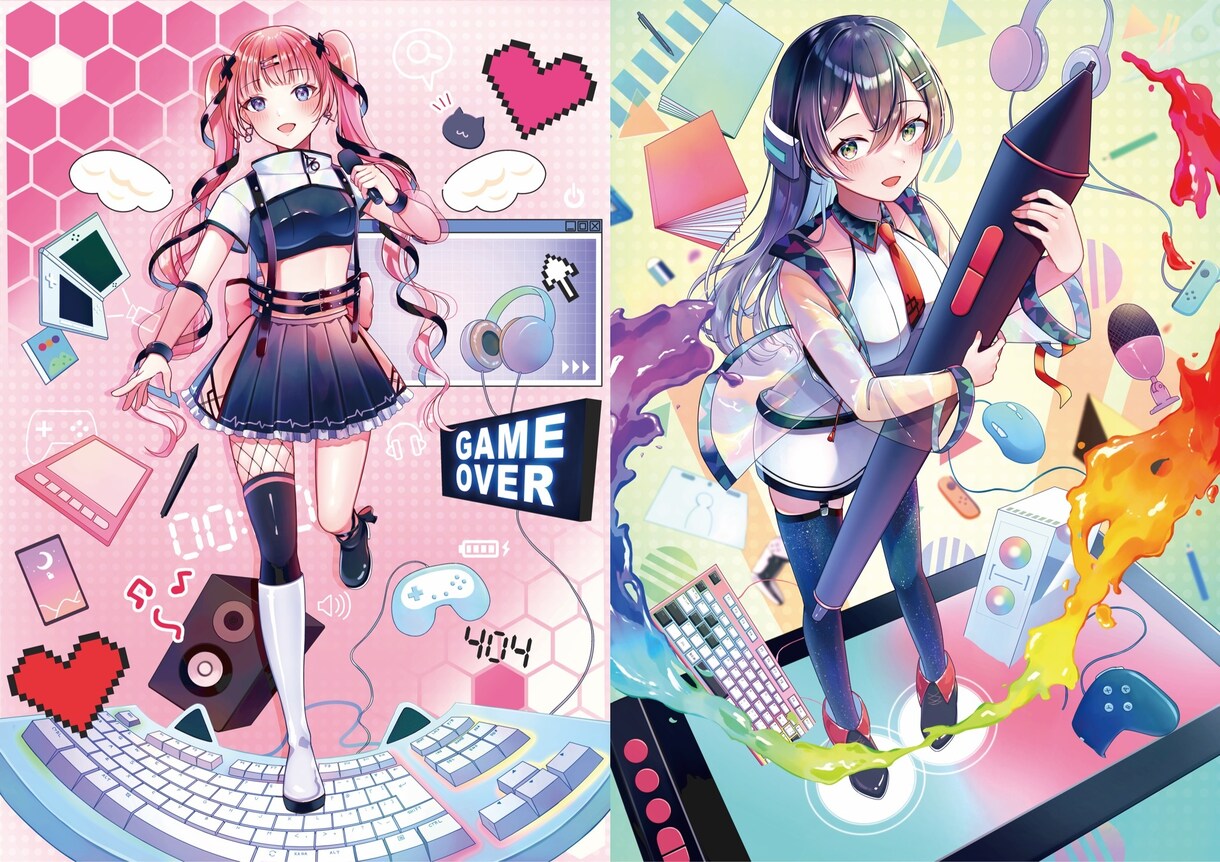 サムネイル・立ち絵・アイコン等の制作をいたします ご満足いただけるような可愛いイラストをご要望通りに制作します イメージ2
