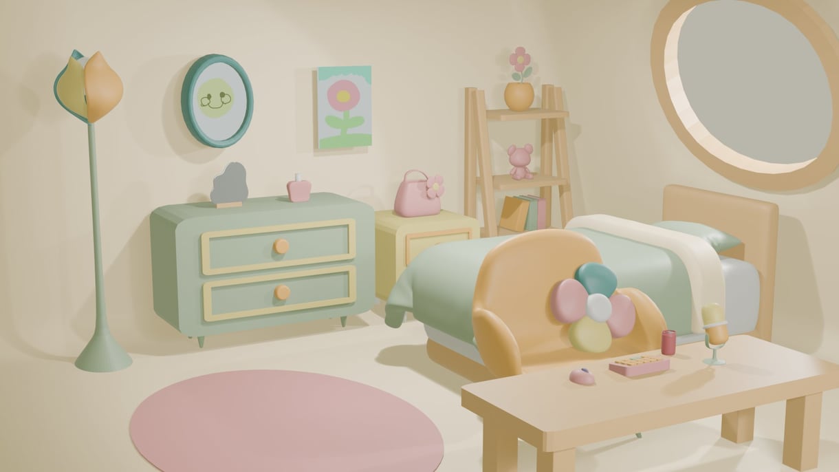 3Dで理想の配信背景を制作します Vtuber・配信者・クリエイター様向け イメージ2