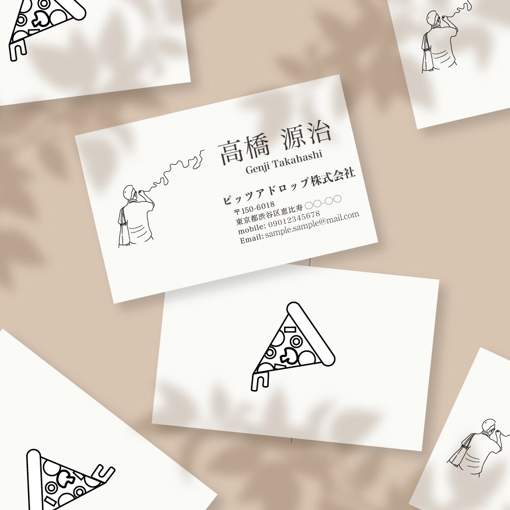 新しいこと始めるあなたに！個性的な名刺作成します 個人~法人まで☆ミニマルな似顔絵入りの名刺をデザインします イメージ3