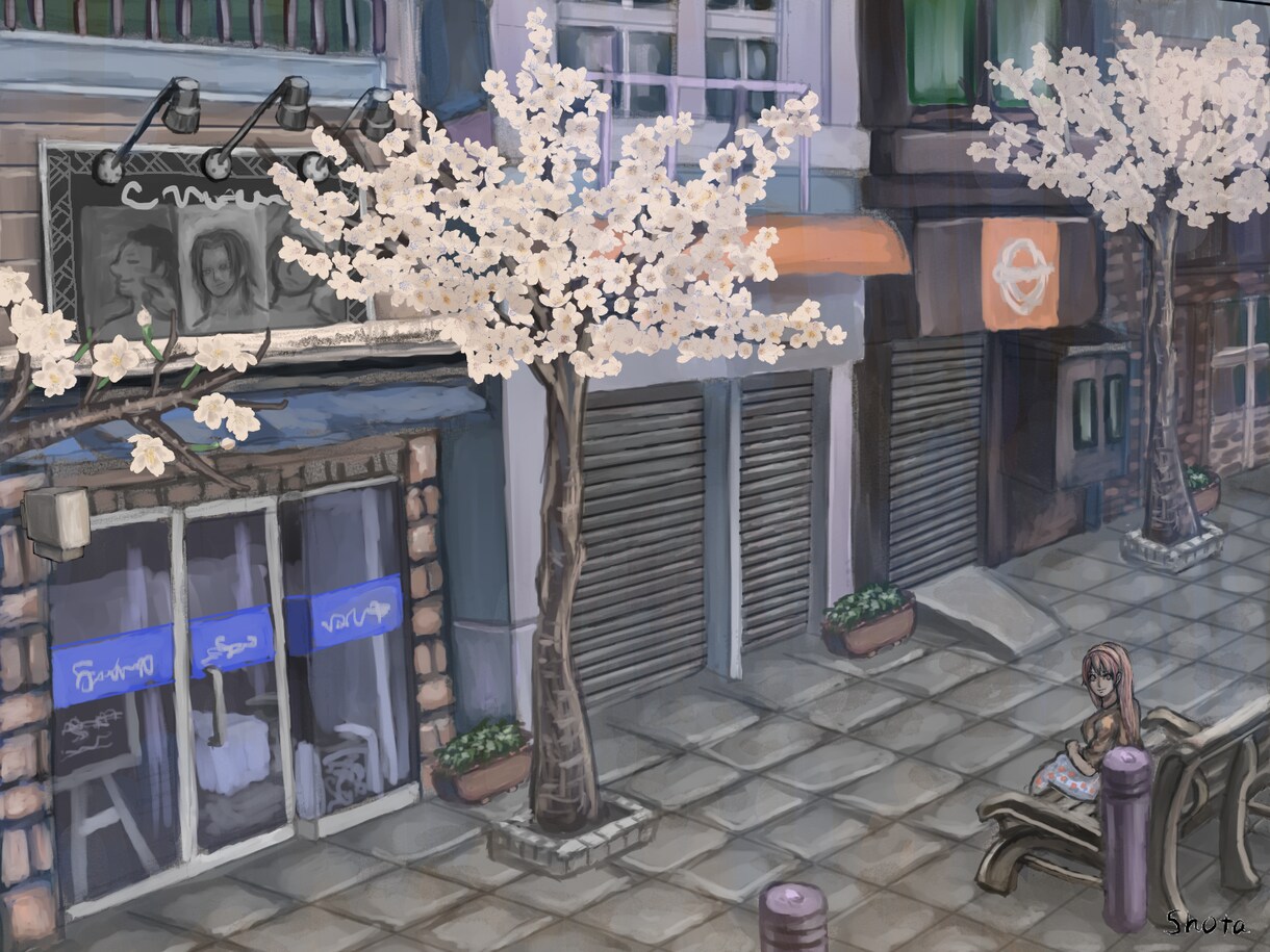 カラーの一枚絵作成します キャラクター＋背景のデジタルイラスト イメージ4
