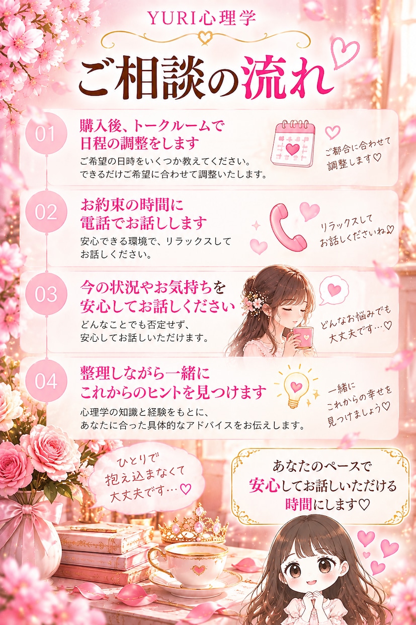 30代から溺愛♡お姫様扱いされる恋へ導きます 追いかける恋を卒業し「選ばれ大切にされる私」へ♡ イメージ8