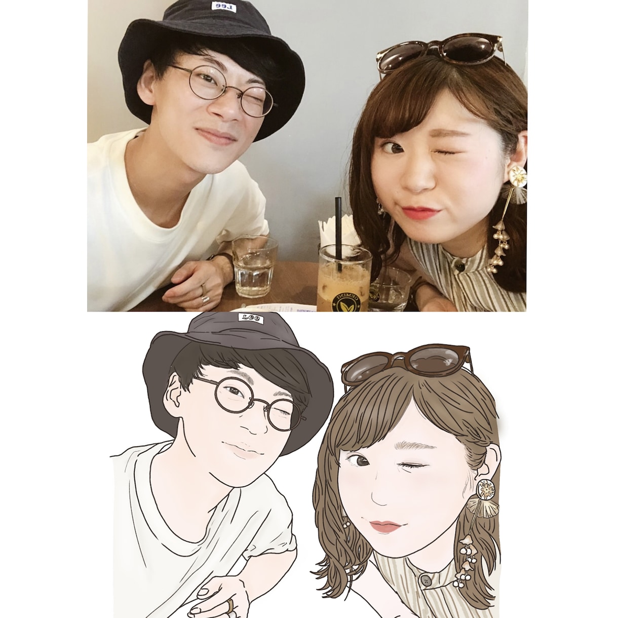 高画質 そっくり可愛い似顔絵イラスト作成します 400dpi高解像度　修正数無制限 イメージ2