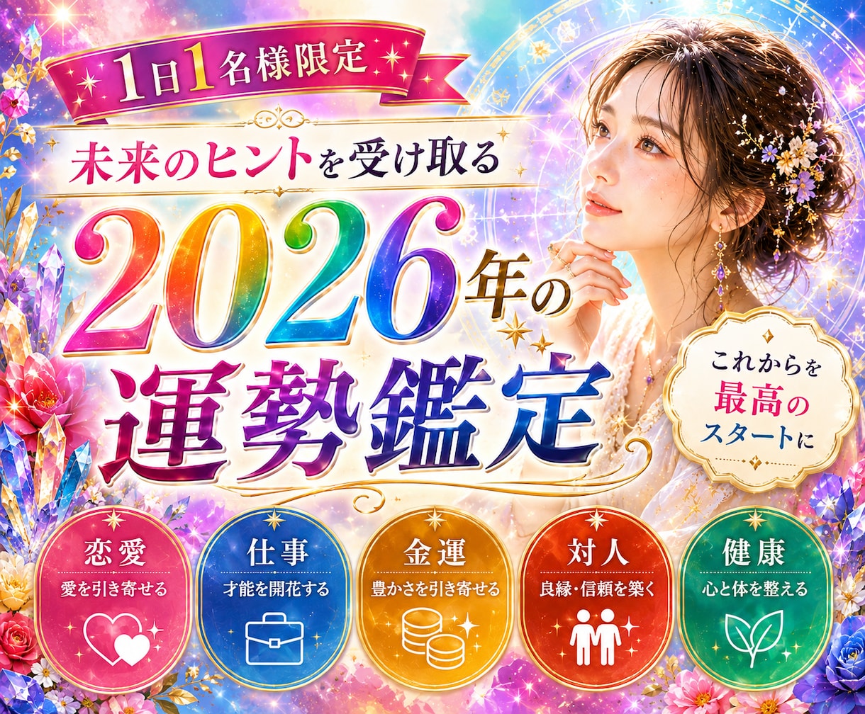 人生全てを鑑定★あなたの2026年の今後を教えます 【警告】人生、損してないですか？幸せになりたいですか？ イメージ1