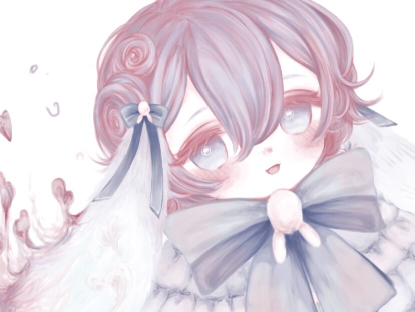 SNS用アイコンを厚塗りで描きます 色素の薄いキャラクター、ロリータファッションがお好きな方へ イメージ1