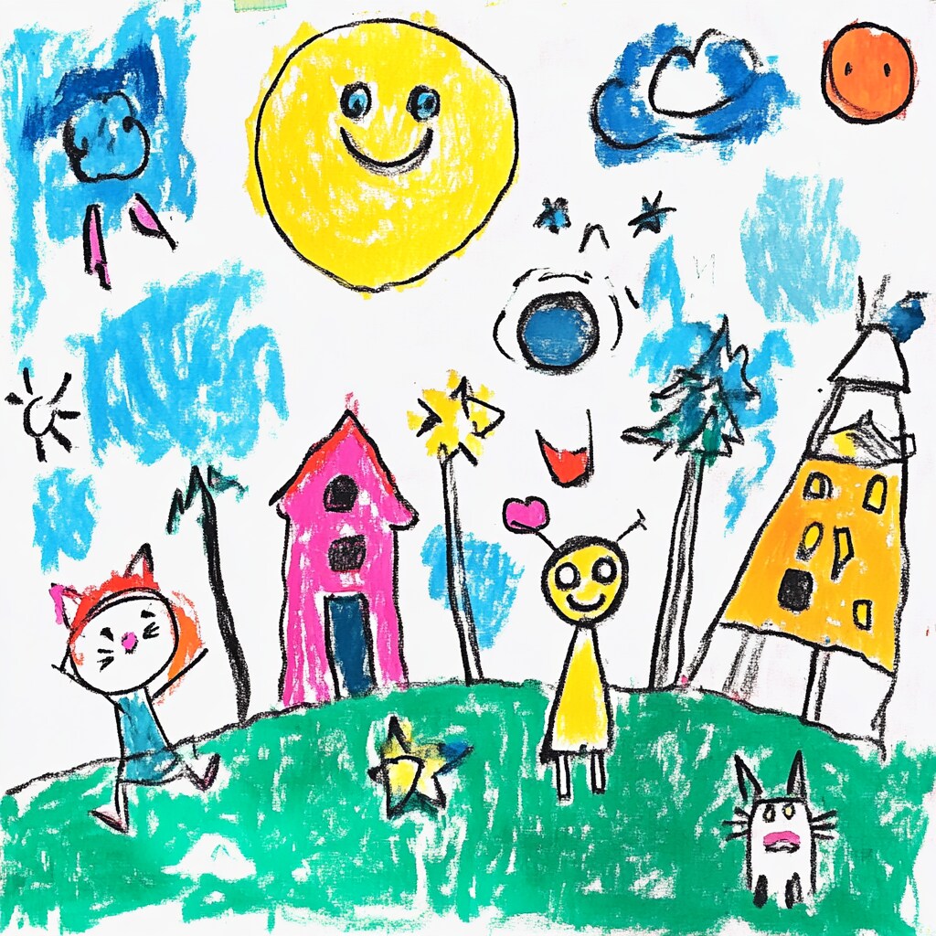 我が子の落書きや絵を飾れるアートにします 我が子との大事な絵をずっと思い出せるように イメージ3