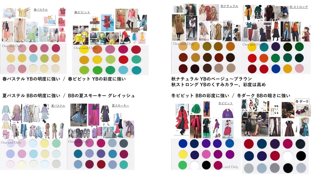 パーソナルカラー診断240色から診断します パーソナルカラーを4シーズンを基にタイプで診断いたします イメージ1