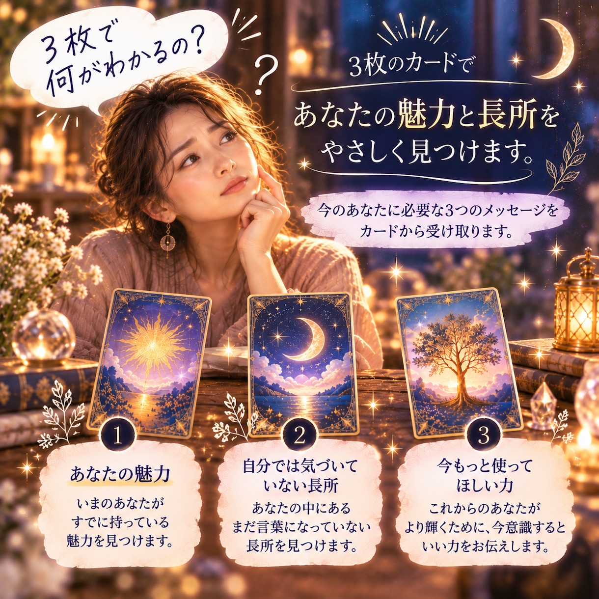 カードであなたの隠れた魅力や長所を見つけます 「どうせ私なんて…」の奥に隠れる、本当のあなたに気づこう イメージ4