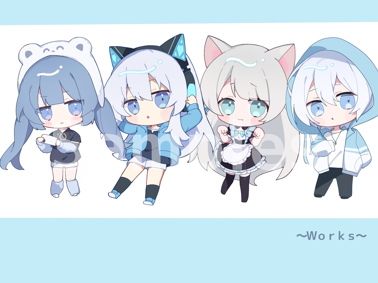 かわいいミニキャライラストお描きします グッズや動画イラストなど商用利用可能！ イメージ6