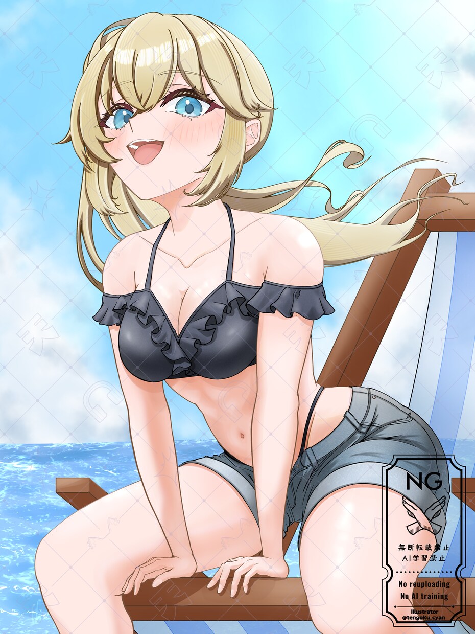 商用利用可！量産一枚絵【水着】を描きます ライバー活動をお手伝い！サムネ/パネル開け/おはV/アイコン イメージ10