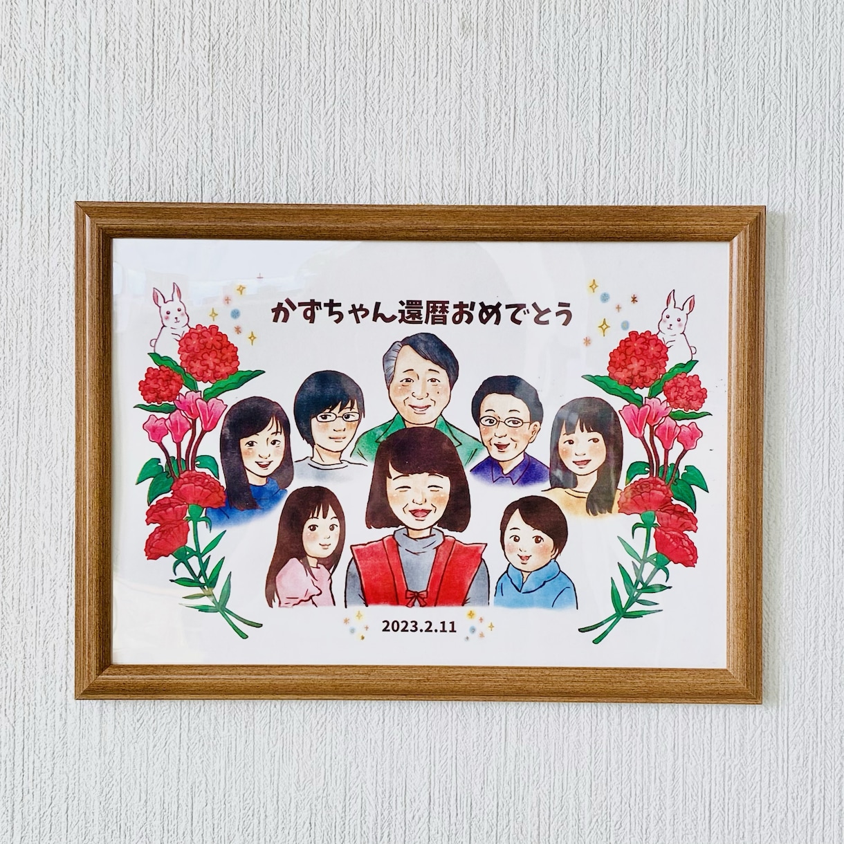ほっこりあたたかな似顔絵ポストカードお描きします 飾りやすくプレゼントにもピッタリ！ イメージ9