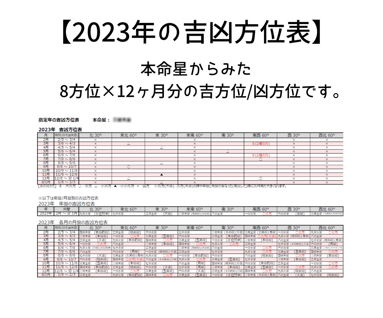 九星気学で方位鑑定＆日運バイオリズムを診断します 性格＊仕事運＊金運＊健康運＊恋愛傾向＊開運成就の秘訣も鑑定！ イメージ6