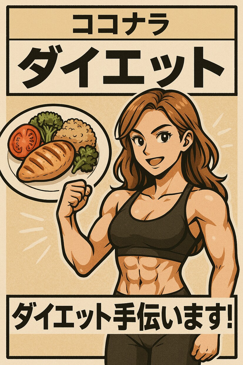 ダイエットの食事やトレーニングお手伝いします 初めての方からボディメイクしてる方までアドバイスします！ イメージ1