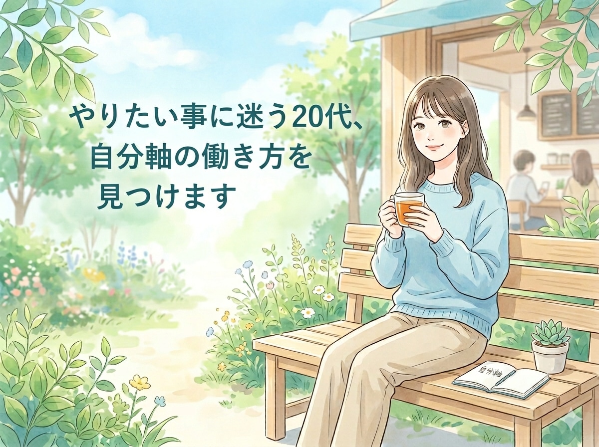 やりたい事に迷う20代、自分軸の働き方を見つけます 適応障害からシフトしたプロが、無意識の得意を引き出します イメージ1