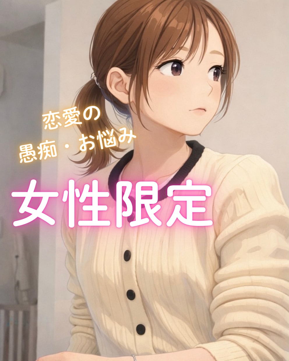 話せへん秘密・愚痴・恋愛女性限定で聞きます 際どい話も顔知らん私になら打ち明けても大丈夫。守秘義務。 イメージ1