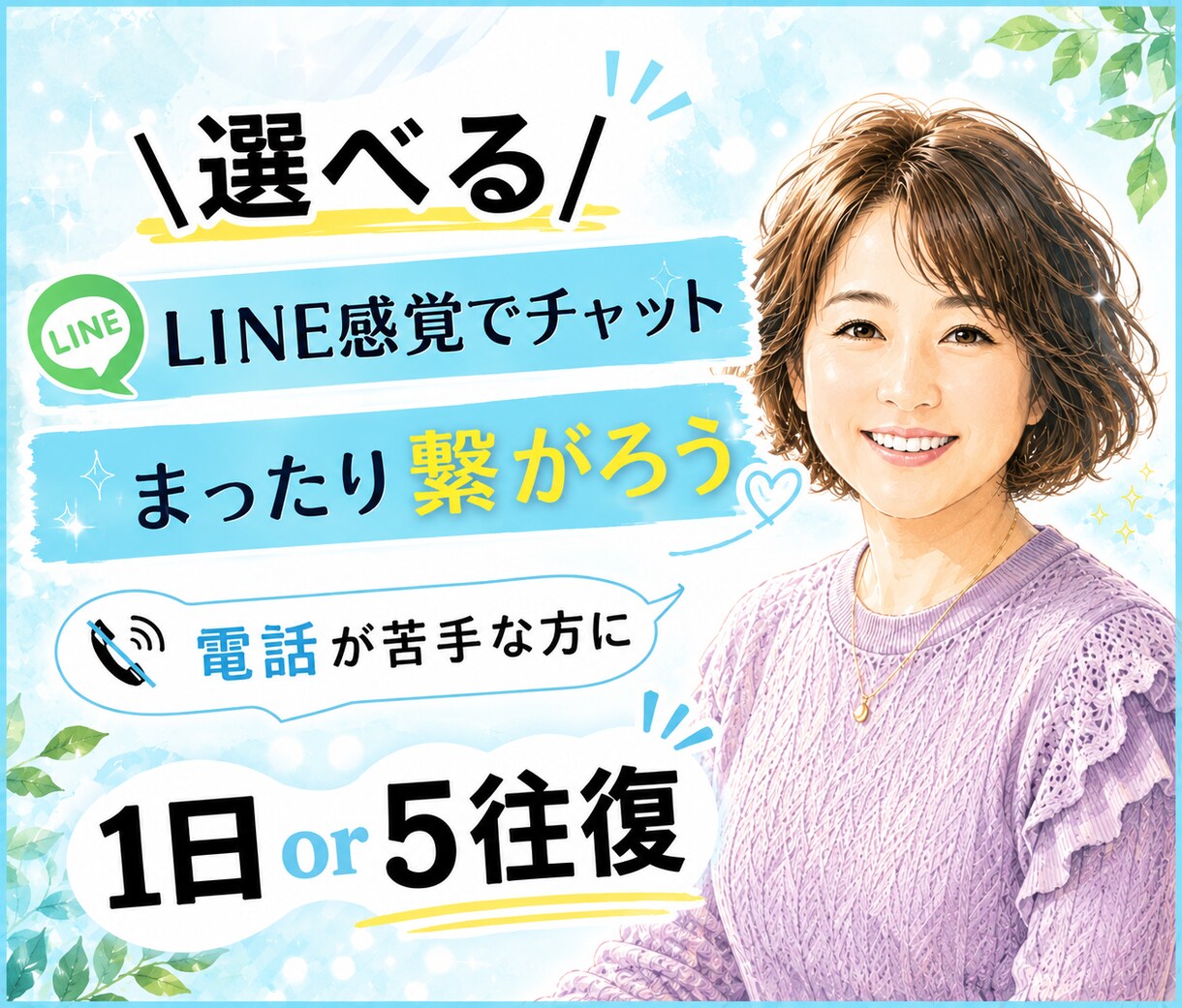 気軽にチャットで相談♪あなたの気持ちを受け止めます ゆっくりお話聞きます。1人じゃないよ一緒に考えよう。 イメージ1