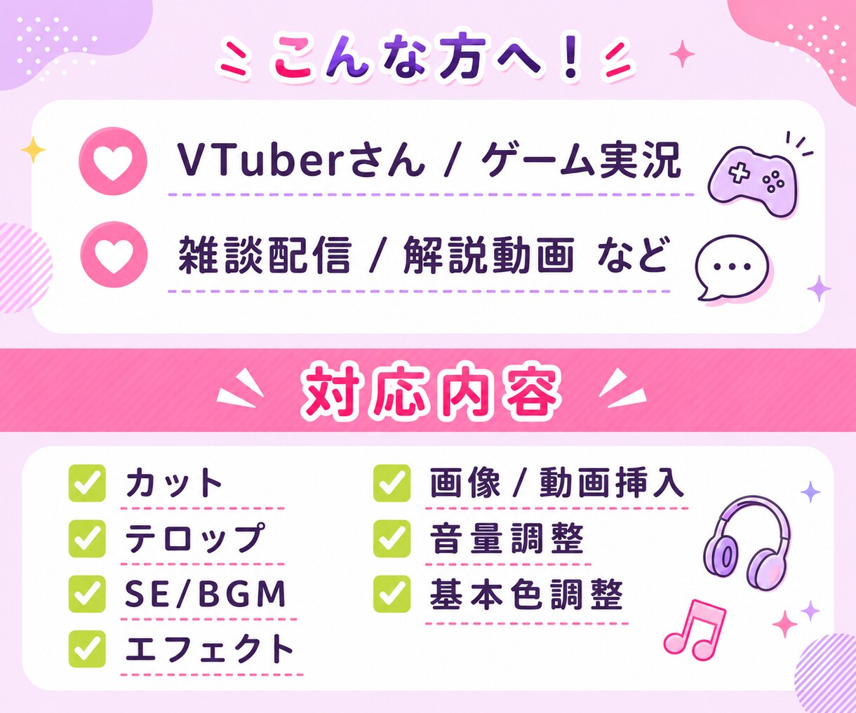 VTuber・配信者向け！切り抜きショート作ります 切り抜き箇所をご指定いただくだけ！まるっと切り抜き編集します イメージ2