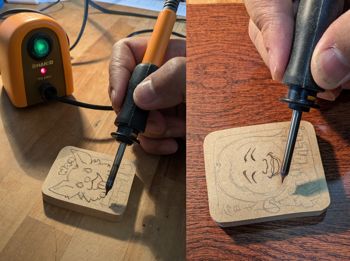 アナタの似顔絵★木ーホルダーにします 自分用、プチお祝い、プチプレゼントにピッタリです！ イメージ9