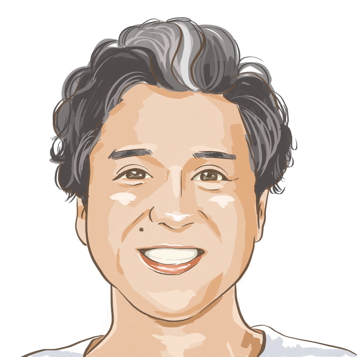 アイコンや仕事用に！爽やかな雰囲気の似顔絵描きます ざっくりとした色塗りで重たすぎない、でも似ている似顔絵♪ イメージ2