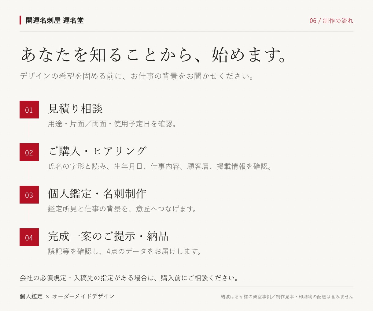 鑑定書付きで強みが伝わる開運名刺を作ります 個人鑑定＋名刺デザイン＋全8ページ鑑定書｜独立・開業に イメージ6