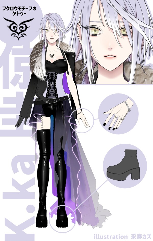 Vtuberなど美麗なキャラデザ制作いたします 綺麗な絵柄が好きな方必見！若い男女から～筋肉・イケオジまで イメージ2