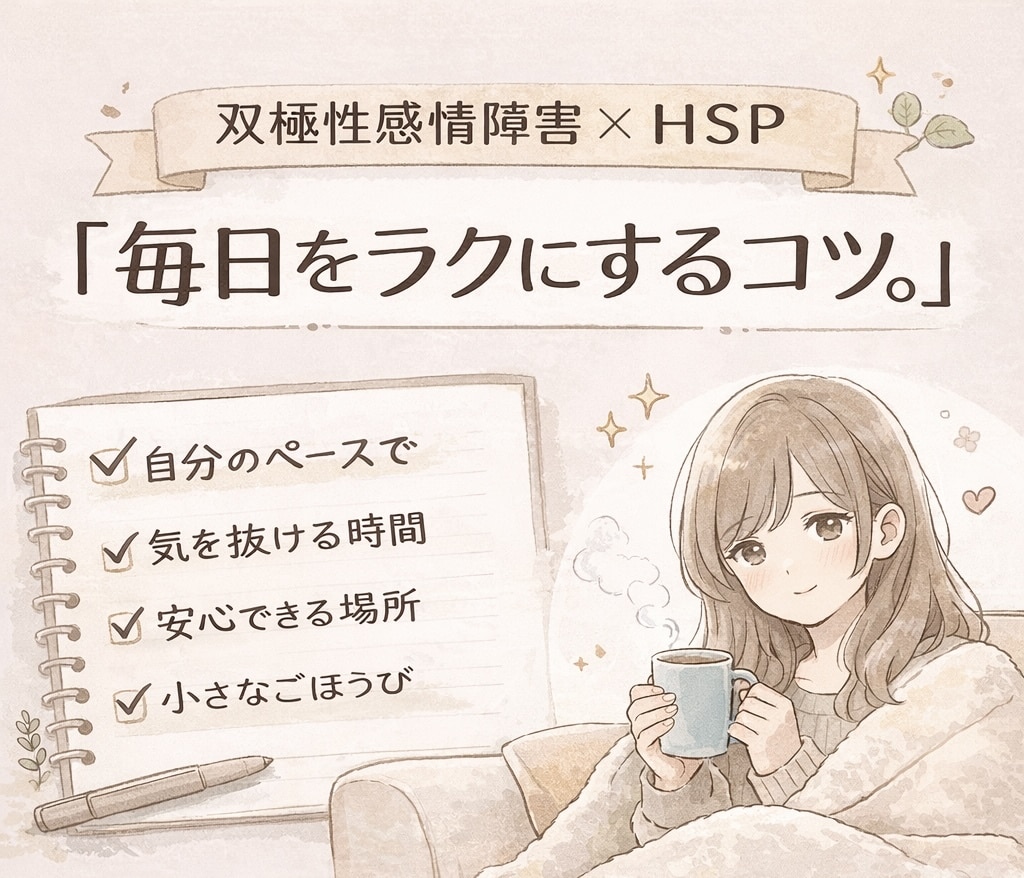 双極性ママの毎日をラクにするコツ話します 波があってもOKに出来る自分になろう。 イメージ1