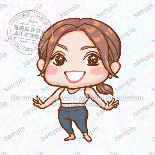 商用･二次利用料込❣️ゆるミニキャラ描きます アイコン､挿絵､シール､アクキーに✨似顔絵､ペア画も❤️ イメージ4