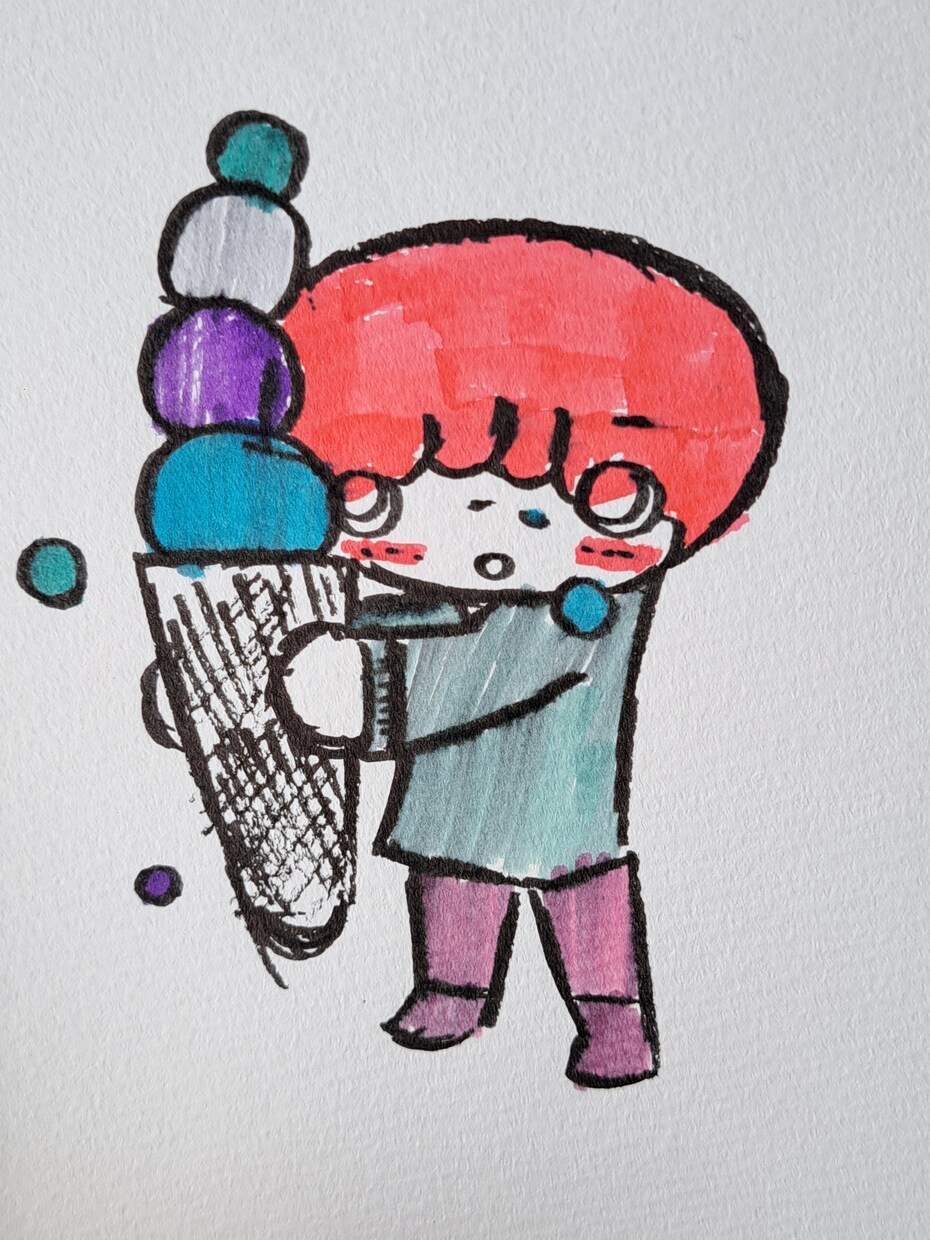 手描で可愛いポップなイラストかきます アイコン作成、表紙、キャラクター作成、グッツデザインなど⭐ イメージ1