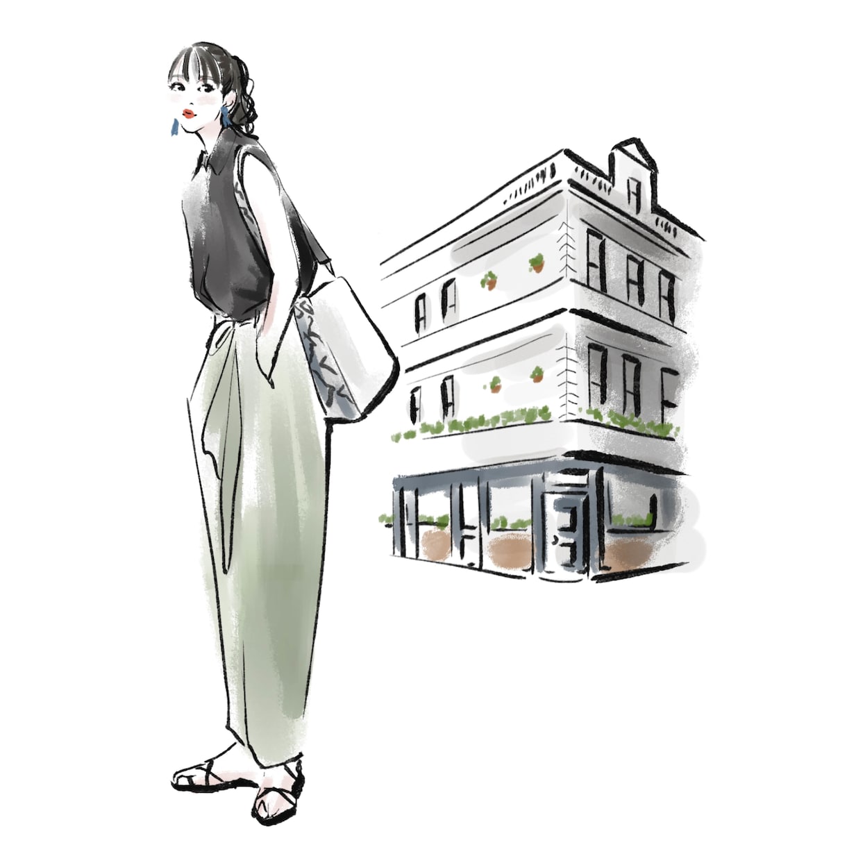 魅力が伝わる全身ファッションイラストを制作します イメージコンサルタント様に人気！上品な雰囲気で制作します。 イメージ5