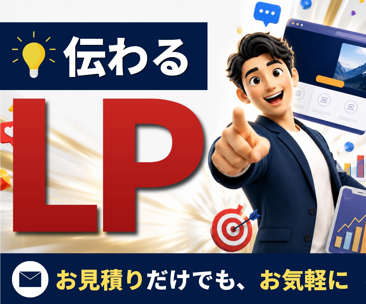 反応につながるLPを制作します 伝わらない"を解決するLPを制作します イメージ1